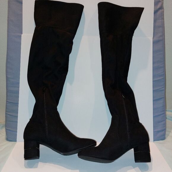 Alfani Women's Novaa Closed Toe Over Knee Fashion Suede  Boots Black, Size 6.0 M - Picture 8 of 14